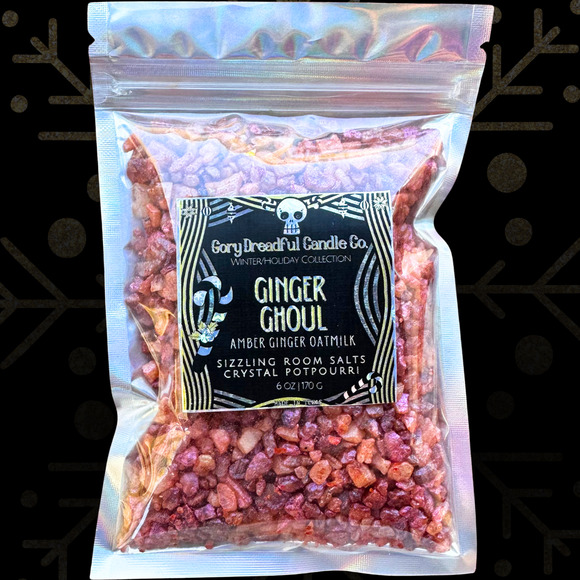 Ginger Ghoul Sizzling Room Salt Crystal Potpourri: Ginger Amber Oatmilk Scent - Picture 6 of 9